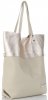 Kožené kabelka shopper bag Vittoria Gotti béžová V6538
